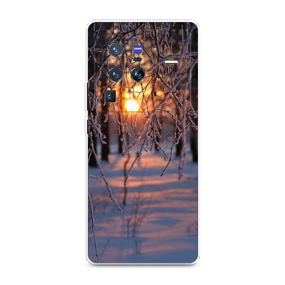 

Чехол на Vivo X80 Pro "Зима 7", Оранжевый;розовый;черный, 266650-2