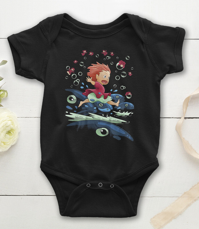 

Боди детское WILD CHILD Рыбка Поньо на утёсе / Аниме Студия Гибли, цв.черный р.86, Рыбка Поньо на утёсе / Аниме Студия Гибли