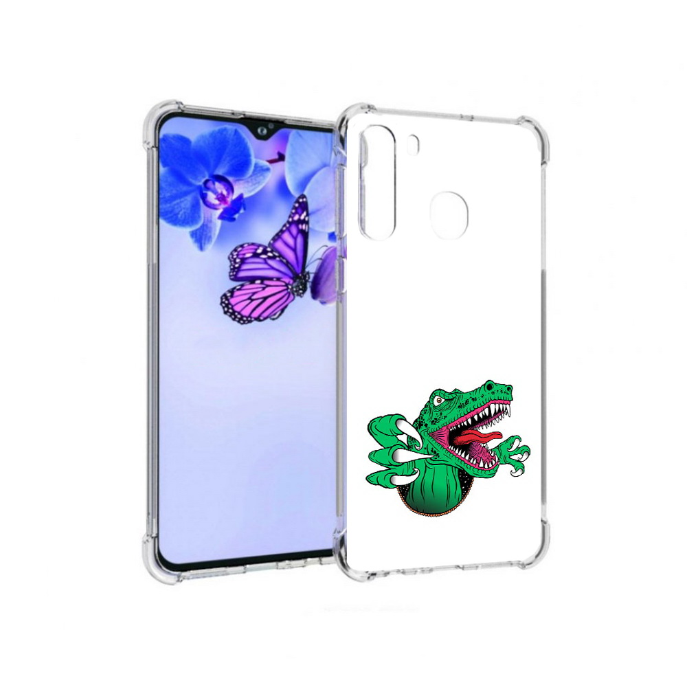 

Чехол MyPads Tocco для Samsung Galaxy A21 крокодил (PT226904.547.417), Прозрачный, Tocco