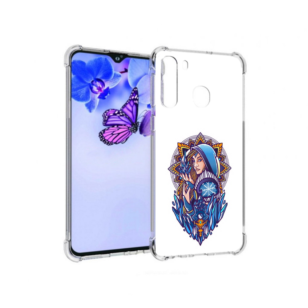 

Чехол MyPads Tocco для Samsung Galaxy A21 кристал мейден дота 2 (PT226904.547.415), Прозрачный, Tocco