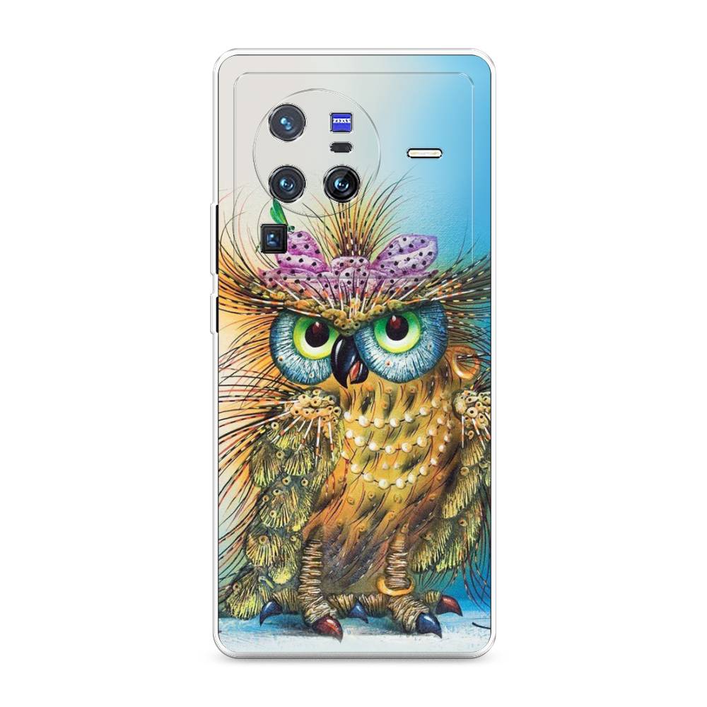 

Чехол на Vivo X80 Pro "Модная сова", Коричневый;голубой, 266650-1