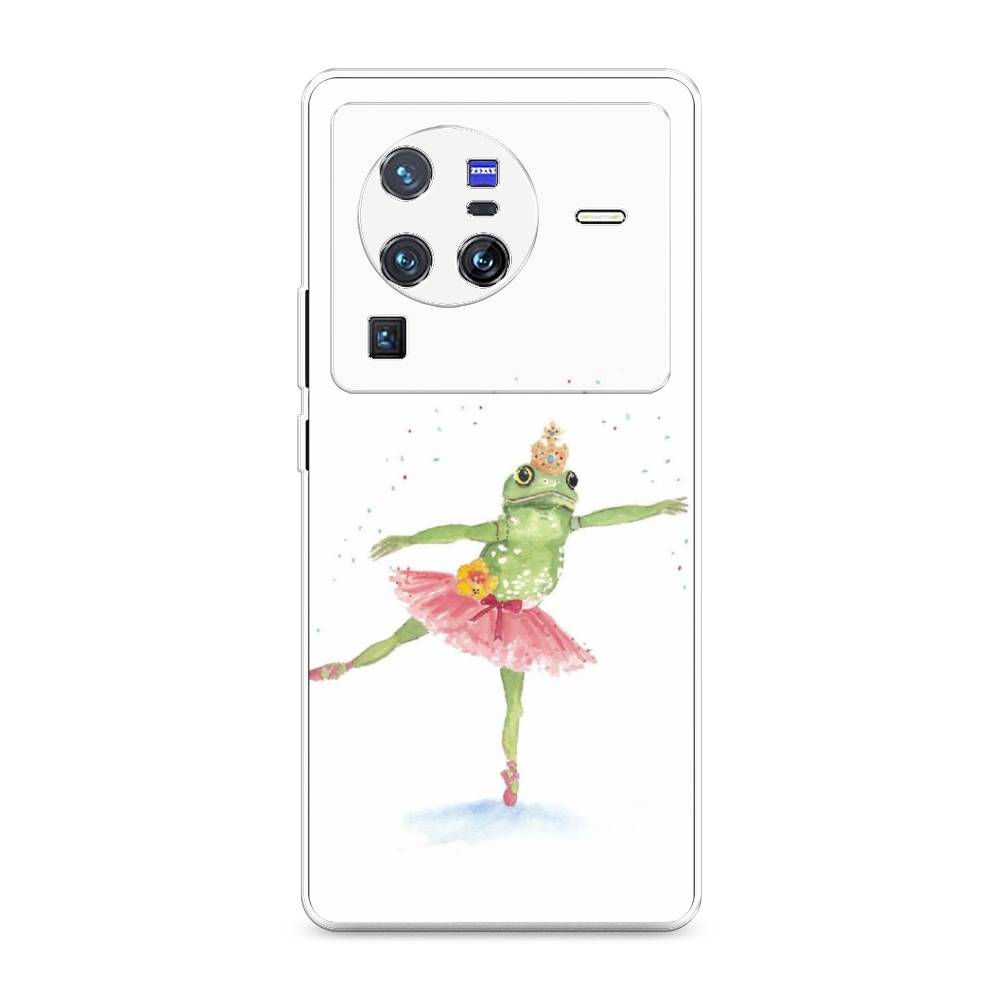 

Чехол на Vivo X80 Pro "Лягушка-балерина", Зеленый, 266650-4