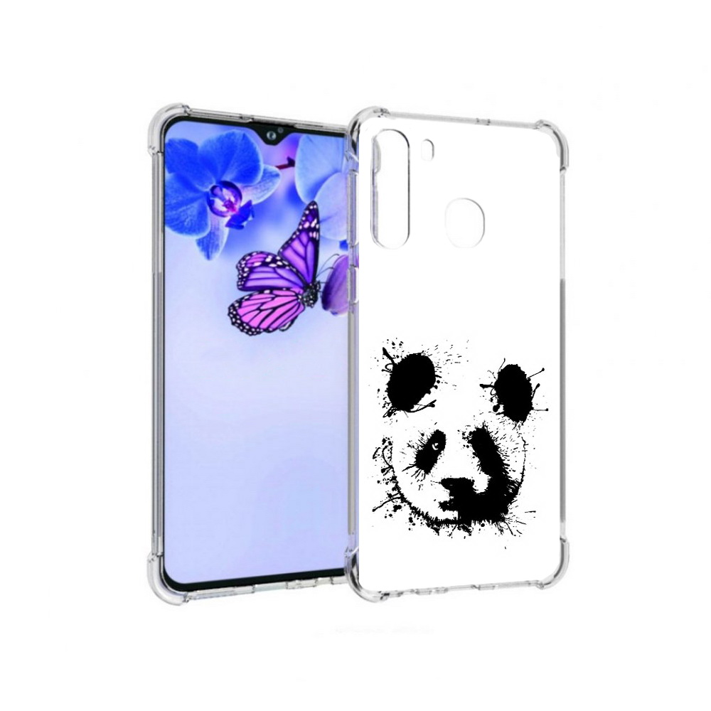 

Чехол MyPads Tocco для Samsung Galaxy A21 клякса-панда (PT226904.547.389), Прозрачный, Tocco