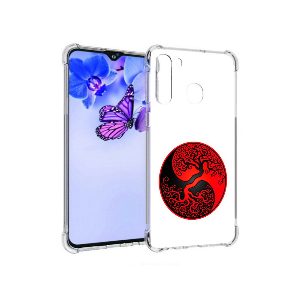

Чехол MyPads Tocco для Samsung Galaxy A21 инь янь дерево (PT226904.547.379), Прозрачный, Tocco