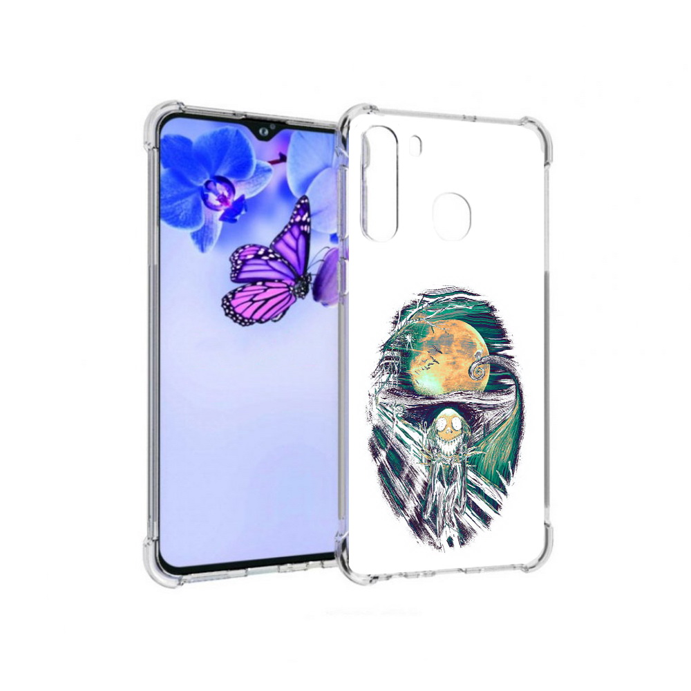 

Чехол MyPads Tocco для Samsung Galaxy A21 зубастое существо абстракция (PT226904.547.370), Прозрачный, Tocco