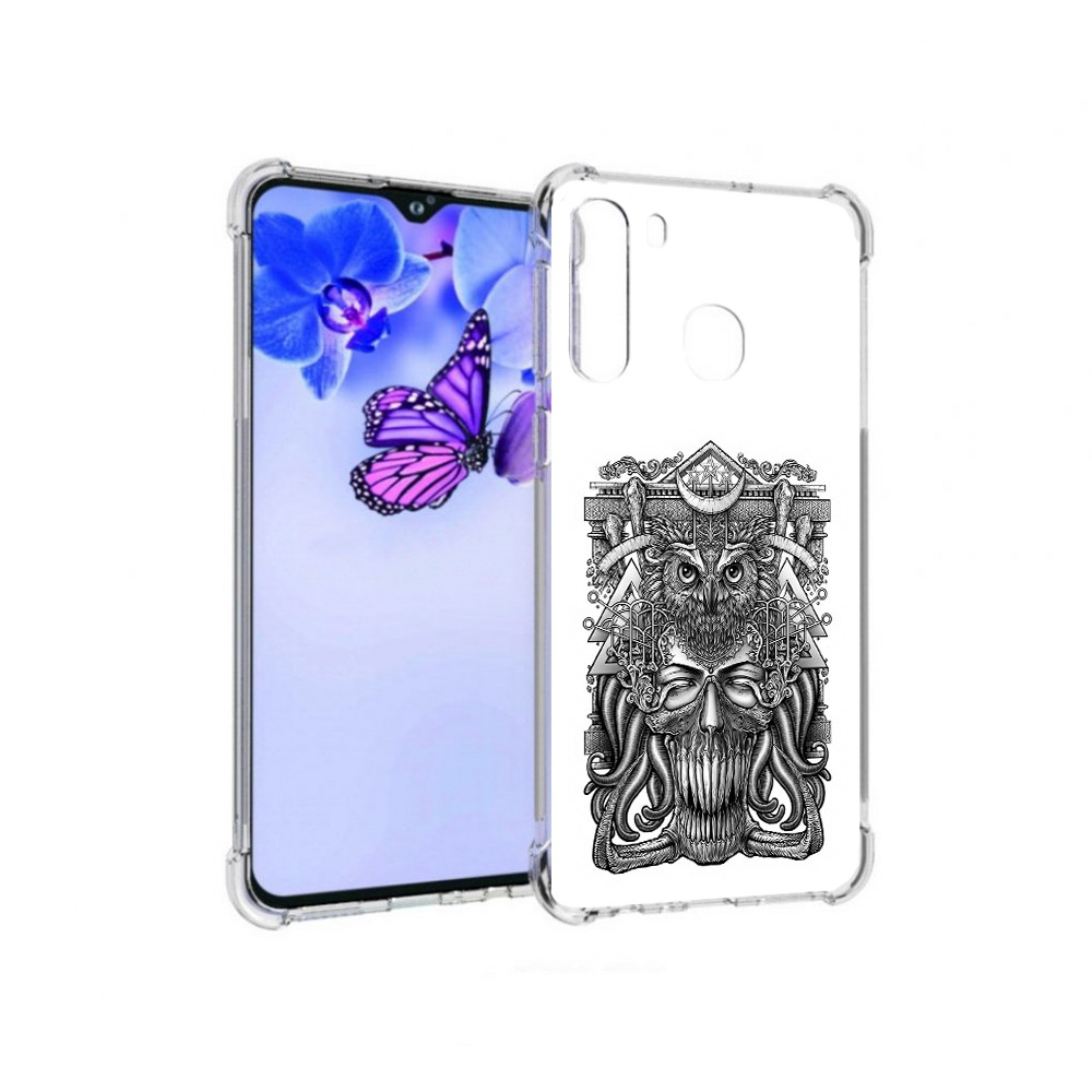 Чехол MyPads Tocco для Samsung Galaxy A21 зубастая сова (PT226904.547.369)