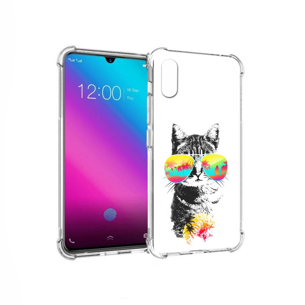 

Чехол MyPads Tocco для Vivo V11 крутой кот (PT117900.427.425), Прозрачный, Tocco