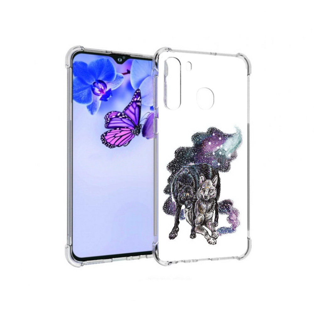 

Чехол MyPads Tocco для Samsung Galaxy A21 звездные волки (PT226904.547.352), Прозрачный, Tocco