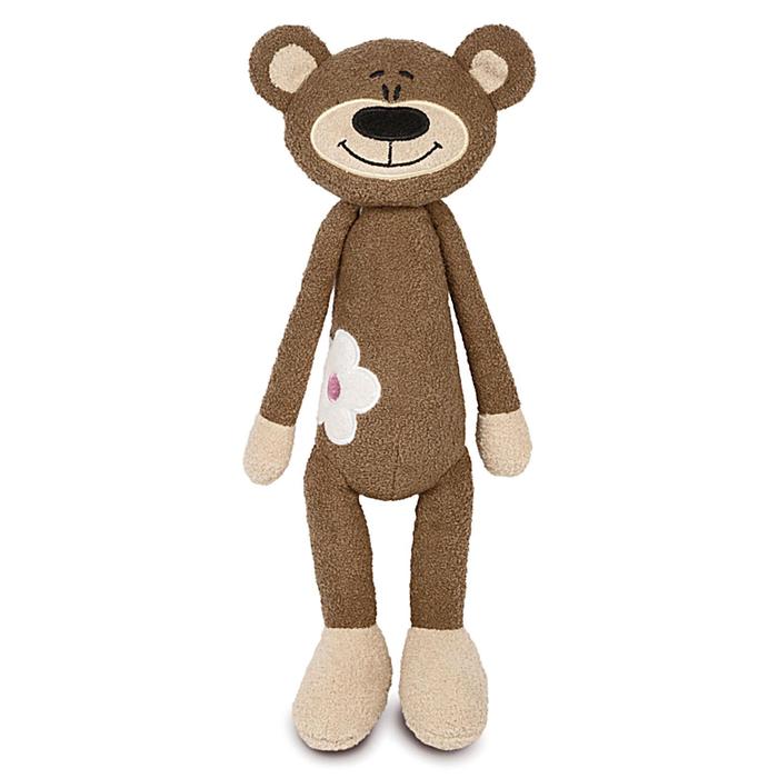 фото Мягкая игрушка «медвежонок с цветочком», 33 см maxitoys