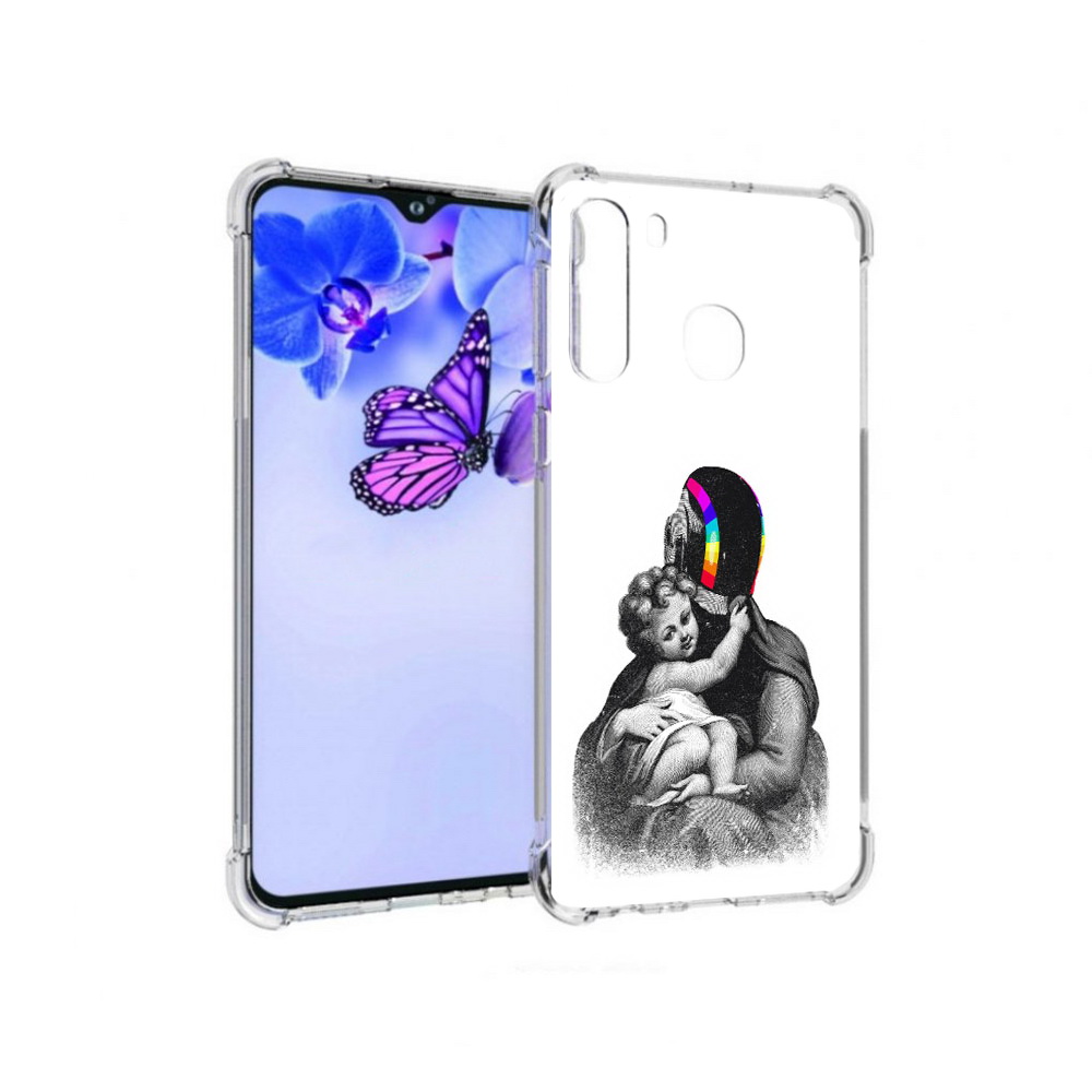 

Чехол MyPads Tocco для Samsung Galaxy A21 защитник в шлеме (PT226904.547.350), Прозрачный, Tocco