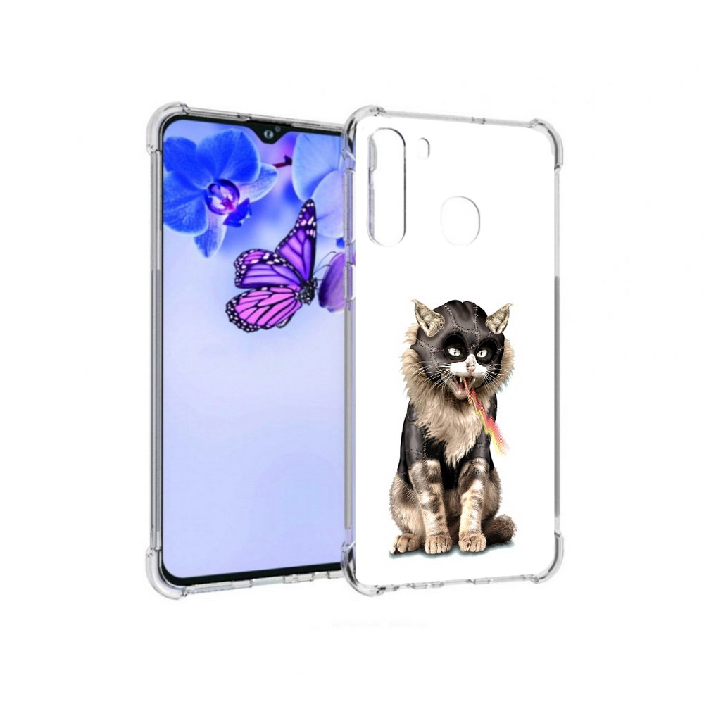 Чехол MyPads Tocco для Samsung Galaxy A21 дьяволский кот (PT226904.547.341)