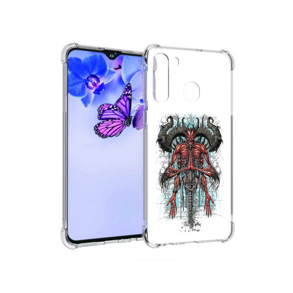 

Чехол MyPads Tocco для Samsung Galaxy A21 дьявол (PT226904.547.340), Прозрачный, Tocco