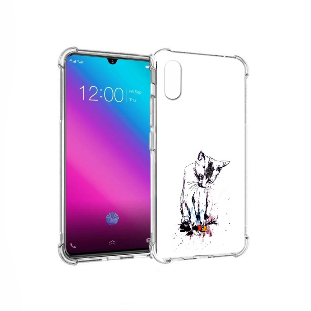 

Чехол MyPads Tocco для Vivo V11 кот и микки (PT117900.427.399), Прозрачный, Tocco