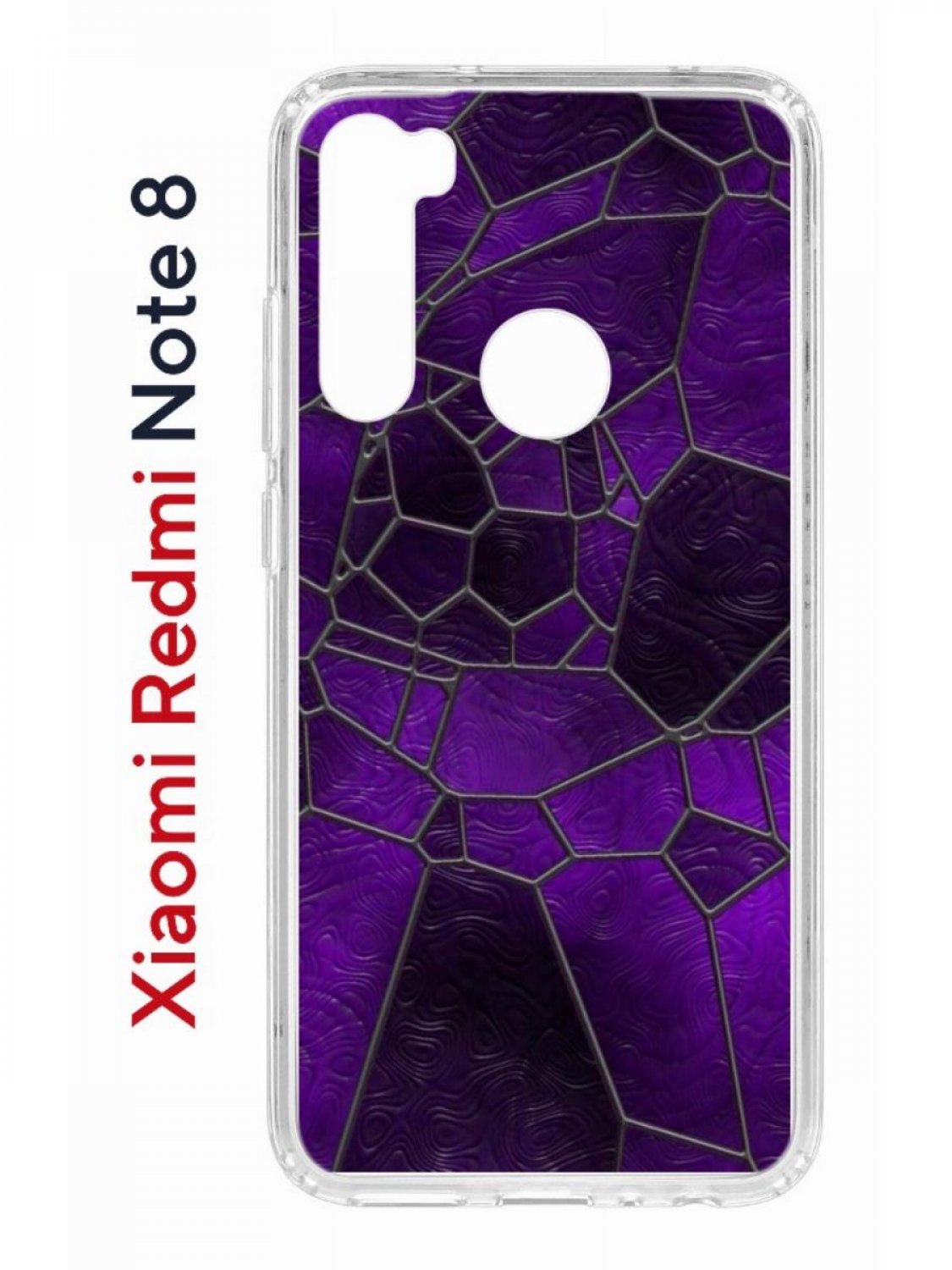 Чехол на Xiaomi Redmi Note 8 Kruche Print Витраж,противоударный бампер,с защитой камеры