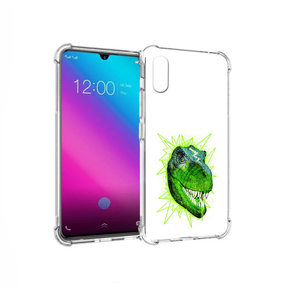 

Чехол MyPads Tocco для Vivo V11 зеленый динозавр (PT117900.427.358), Прозрачный, Tocco