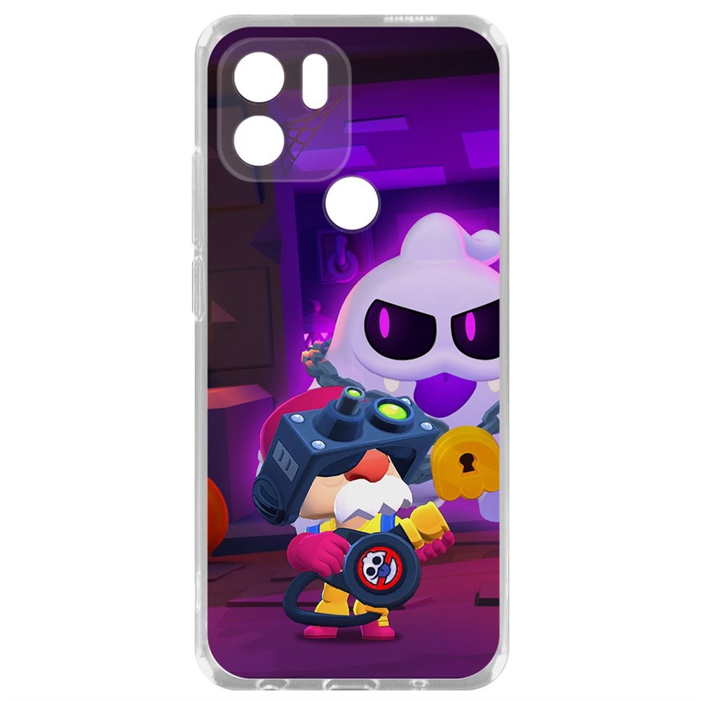 

Чехол-накладка Clear Case Brawl Stars-Охотник за Скуиками Гэйл для Xiaomi Redmi A2+, Прозрачный