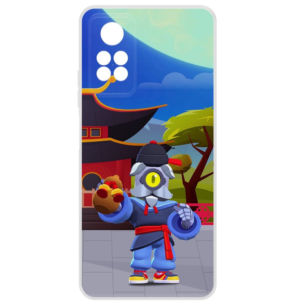 

Чехол-накладка Clear Case Brawl Stars-Великий Мастер Барли для Xiaomi Redmi Note 12 Pro 4G, Прозрачный