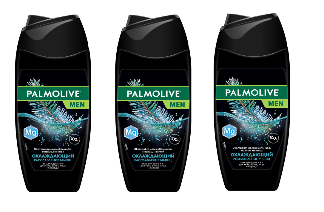 

Гель для душа Palmolive 4 в 1 Расслабление мышц мужской 250 мл 3 шт