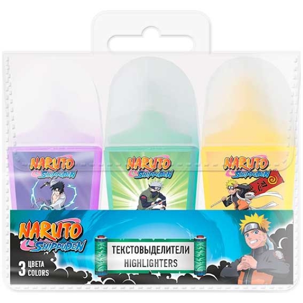 Текстовыделители Naruto 4 мм 3 шт 299₽