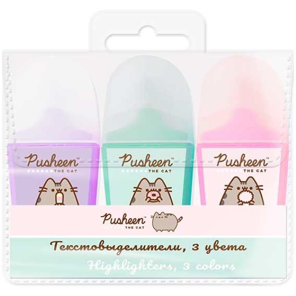 Текстовыделители Pusheen 1-5 мм 3 шт