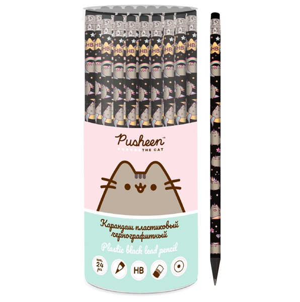 Карандаш чернографитный Pusheen PULB-US1-102PL-PVC24