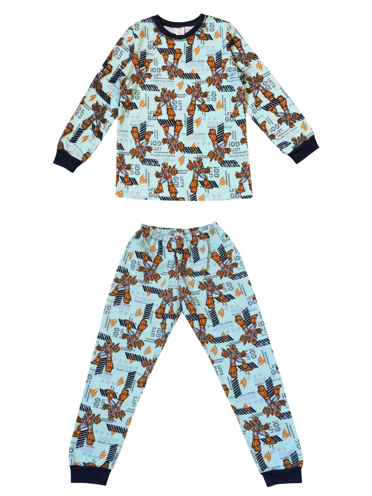 

Пижама TEKSTIL PLUS с рис.робота для мальчиков мятный, р.146 6378-01_146, 6378-01