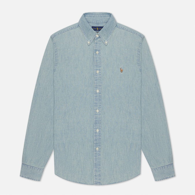 

Рубашка мужская Polo Ralph Lauren 710-548538 голубая L, 710-548538