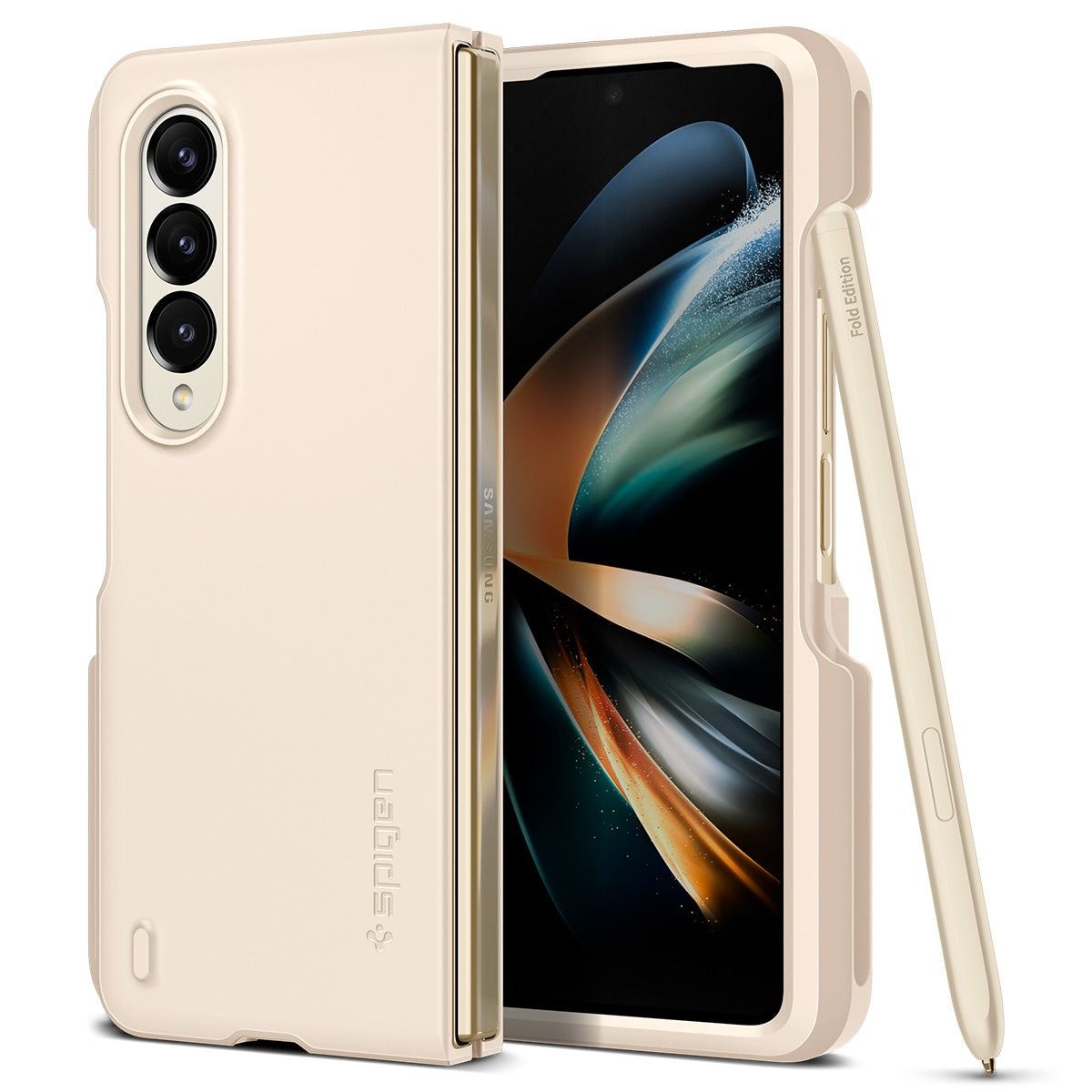 Чехол Spigen для Galaxy Z Fold 4 - Thin Fit P - Бежевый - ACS05511