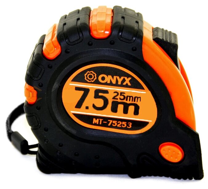 Измерительная рулетка строительная Onyx 7,5м х 25мм рулетка кобальт вектор 10м x 25мм 247 255