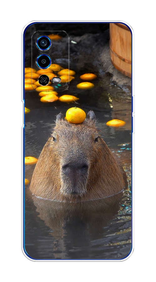 

Чехол на Oppo A55 4G "Капибара отдыхает", Коричневый;оранжевый;серый, 259150-1