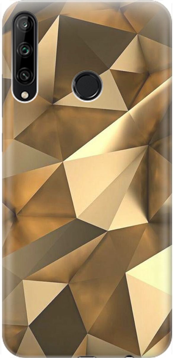 

Чехол на Honor 9C/Huawei P40 Lite E "Бронзовые грани", Коричневый, 1469