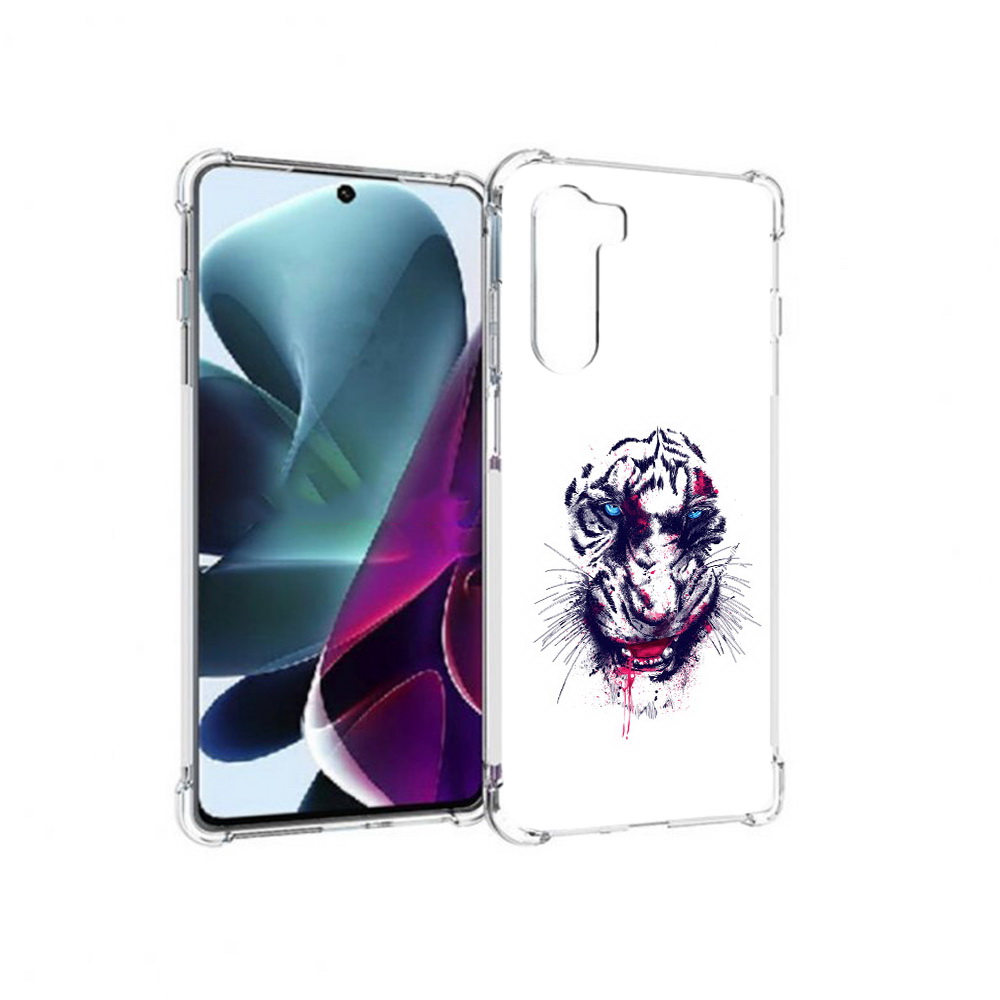 

Чехол MyPads Tocco для Motorola Moto G200 безумный тигр (PT227076.355.228), Прозрачный, Tocco