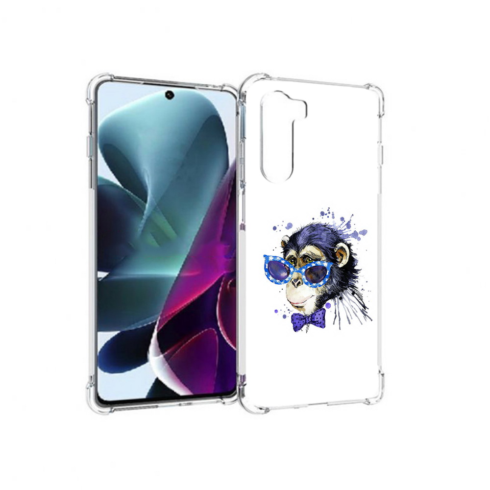 

Чехол MyPads Tocco для Motorola Moto G200 акварельная обезьяна (PT227076.355.216), Прозрачный, Tocco