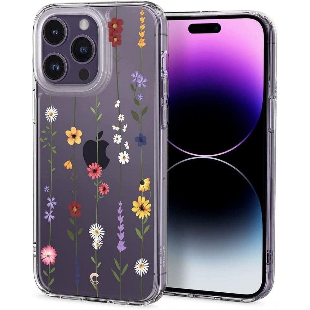 

Чехол Spigen Cyrill для iPhone 14 Pro - Cecile - Прозрачный Цветы - ACS05019, Прозрачный;разноцветный, Cyrill