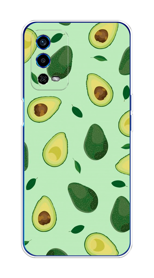 

Чехол на Oppo A55 4G "Blue avocado", Коричневый;зеленый, 259150-1