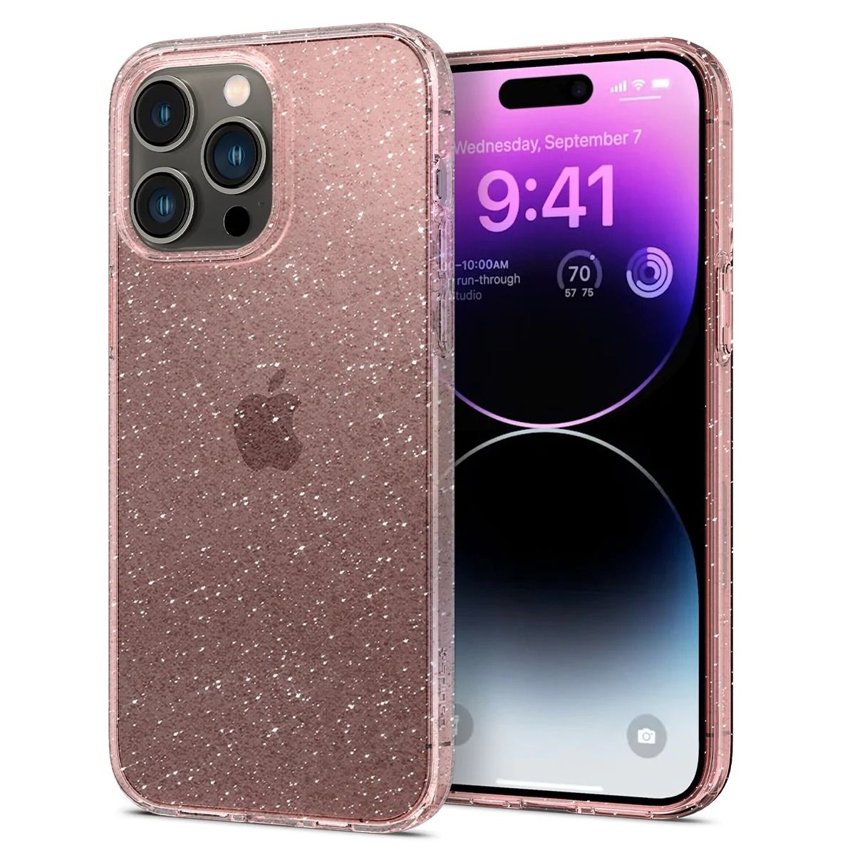 

Чехол Spigen для iPhone 14 Pro - Liquid Crystal Glitter - Розовый кварц - ACS04955, Прозрачный;розовый, Liquid Crystal