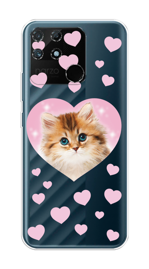 

Чехол на Realme Narzo 50A "Котенок в сердце", Розовый;оранжевый;белый;прозрачный, 258450-1