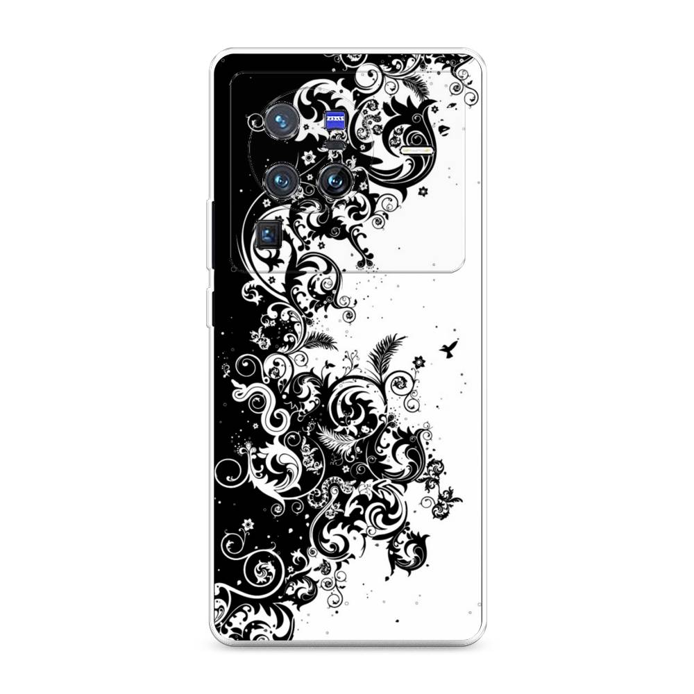 

Чехол на Vivo X80 Pro "Черно белый узор", Белый;черный;серый, 266650-3