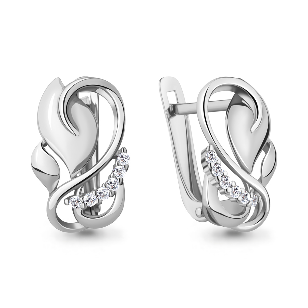 

Серьги из серебра с фианитом Aquamarine Aquamarine 49212А_925_р, 49212А_925_р