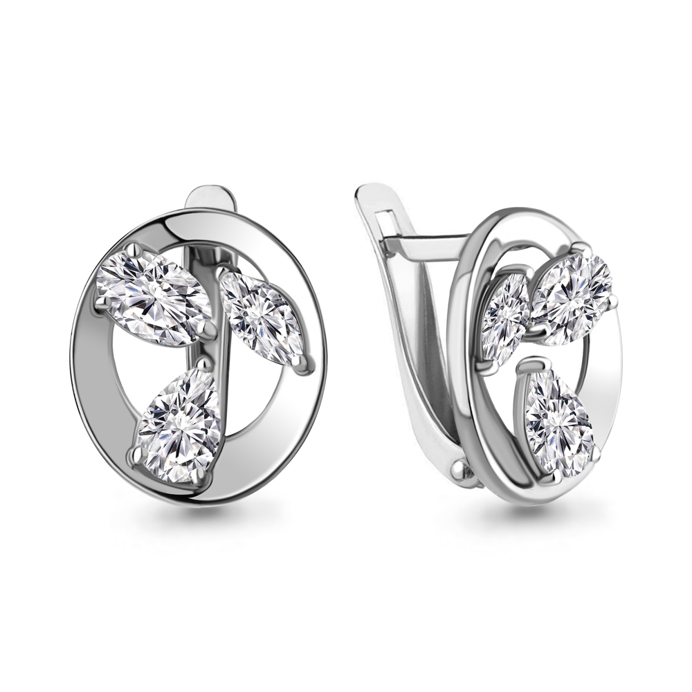 

Серьги из серебра с фианитом Aquamarine Aquamarine 49211_925_р, 49211_925_р