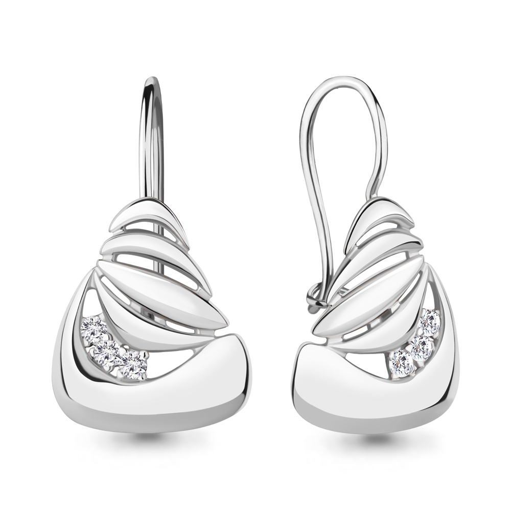 

Серьги из серебра с фианитом Aquamarine Aquamarine 49210А_925_р, 49210А_925_р