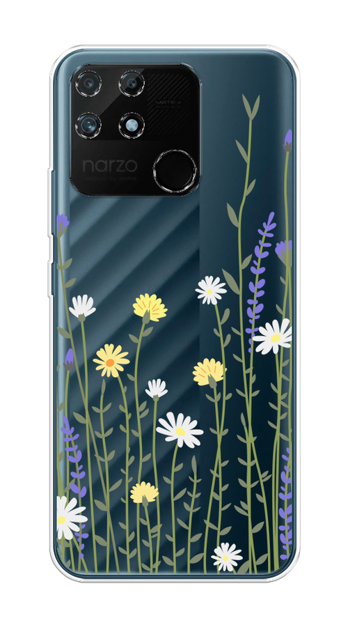 

Чехол на Realme Narzo 50A "Ромашка и лаванда", Зеленый;желтый;прозрачный, 258450-1