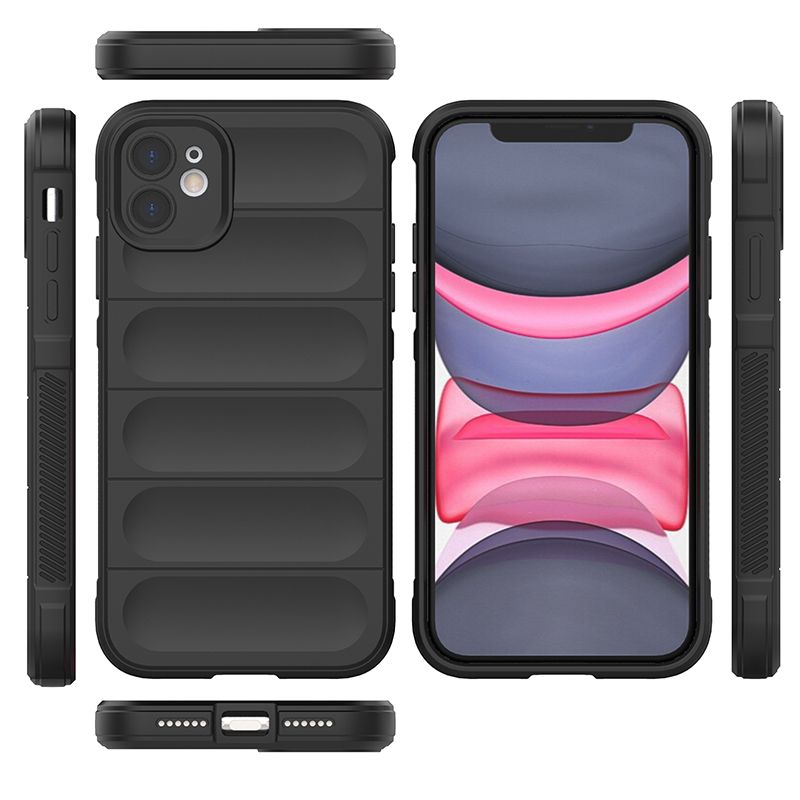 фото Чехол flexible case для iphone 11 черный black panther