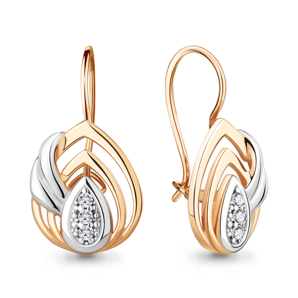 

Серьги из серебра с фианитом Aquamarine Aquamarine 49207А_925_з, 49207А_925_з
