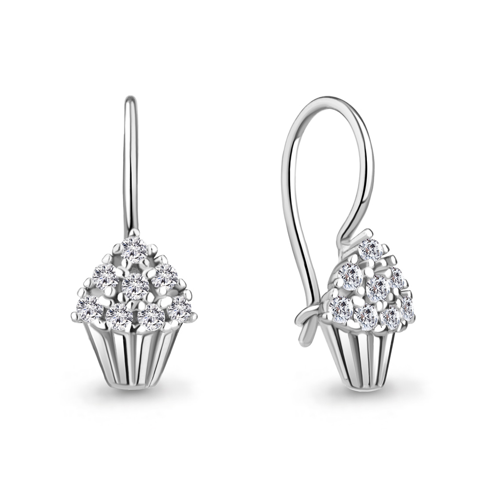 

Серьги из серебра с фианитом Aquamarine Aquamarine 49204А_925_р, 49204А_925_р