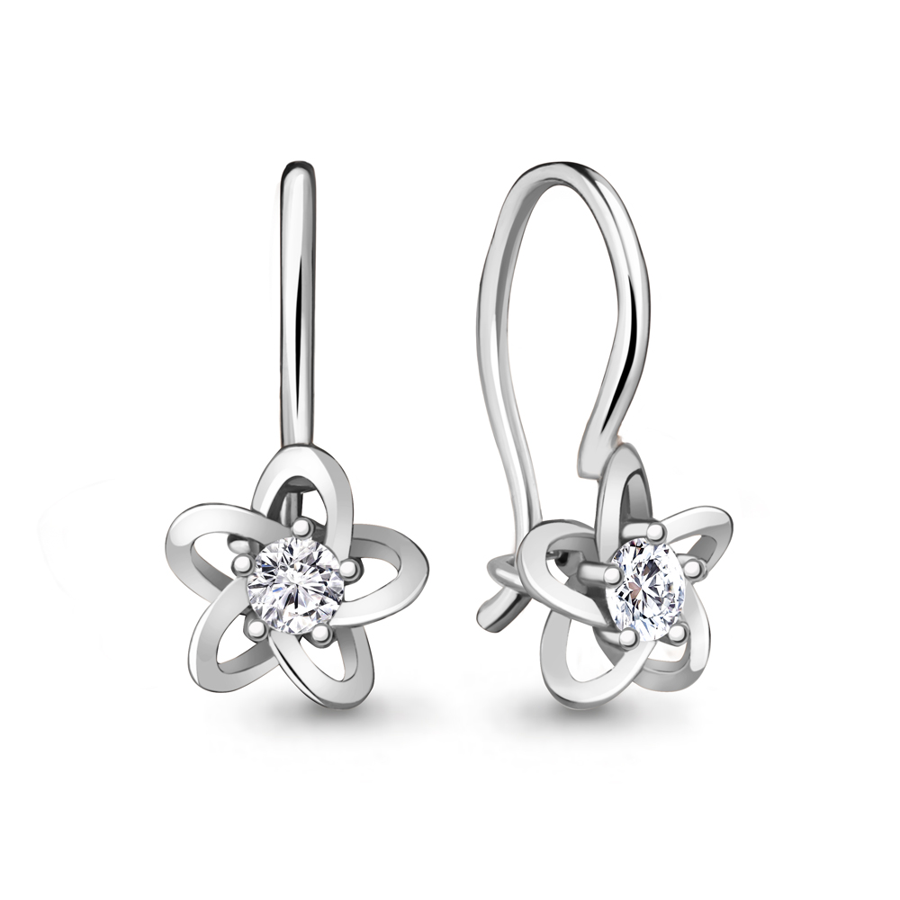 

Серьги из серебра с фианитом Aquamarine Aquamarine 49203А_925_р, 49203А_925_р