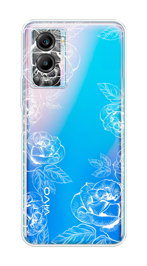 

Чехол на Vivo Y55s 5G "Розы графика", Черный;серый, 266150-2