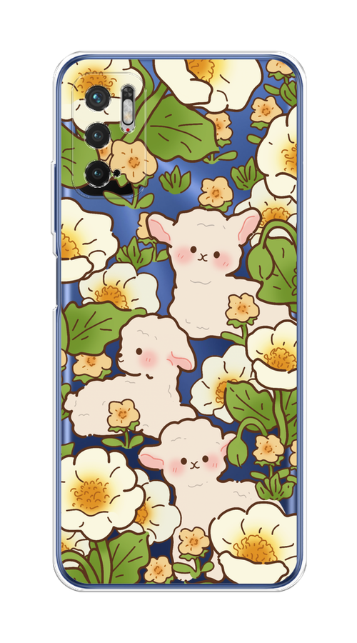 

Чехол на Xiaomi Redmi Note 10T/10 5G/Poco M3 Pro "Овечки в цветах", Зеленый;бежевый, 311050-1