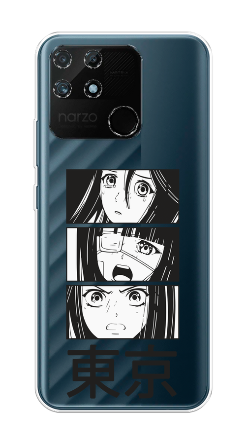 

Чехол на Realme Narzo 50A "Tokyo girls", Белый;черный;прозрачный, 258450-1