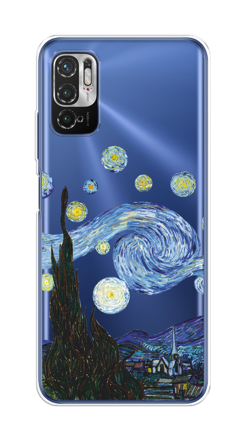 

Чехол на Xiaomi Redmi Note 10T/10 5G, Poco M3 Pro "Ночь Ван Гога", Голубой;синий;черный, 311050-1